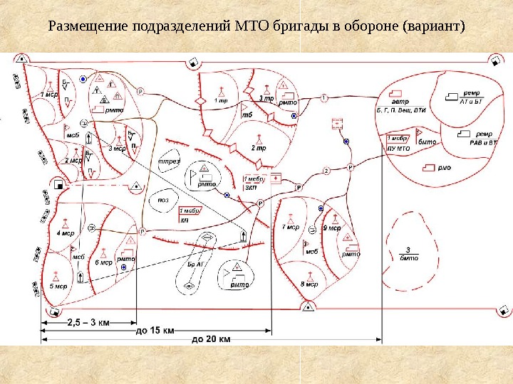 Бригада в обороне схема