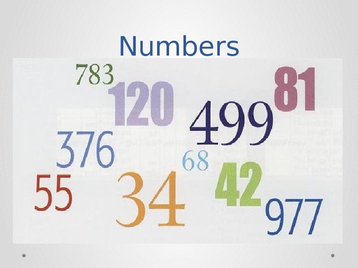 Numbers 
