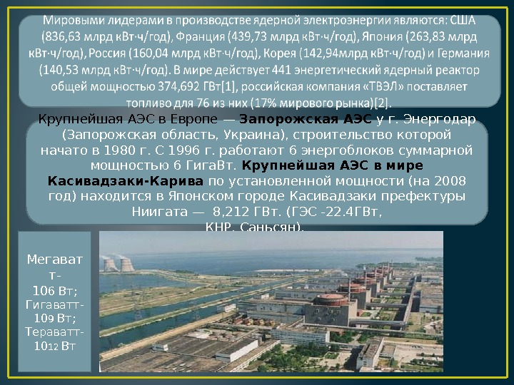Крупнейшая АЭС в Европе — Запорожская АЭС у г. Энергодар (Запорожская область, Украина), строительство