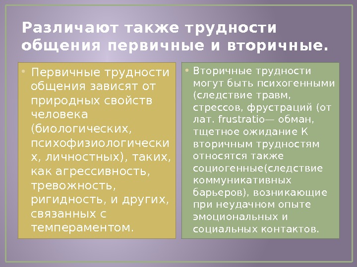 Также различаются