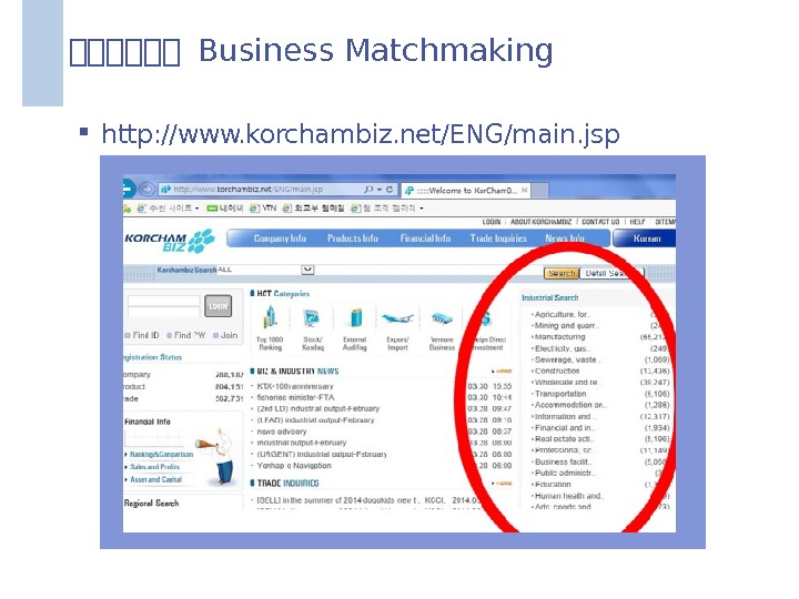  http: //www. korchambiz. net/ENG/main. jsp주주주주주주 Business Matchmaking 