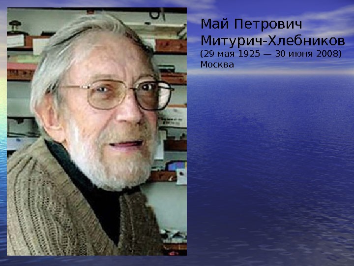 Май Петрович Митурич-Хлебников (29 мая 1925 — 30 июня 2008) Москва 