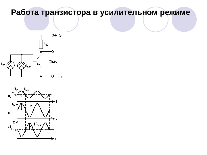 Работа транзистора в усилительном режиме 