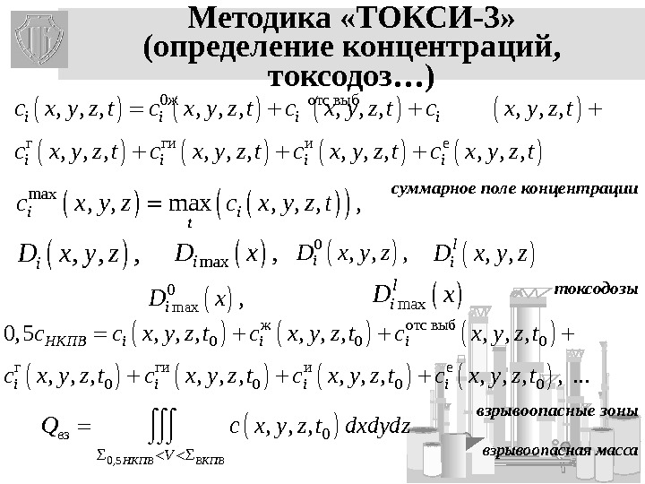 28 Методика «ТОКСИ-3» (определение концентраций,  токсодоз…) 0 ж отс выб г ги и