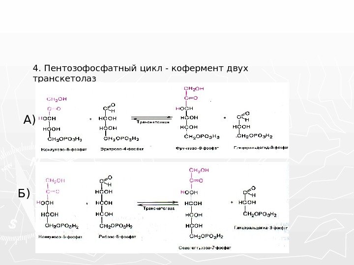 Схема пентозофосфатного цикла