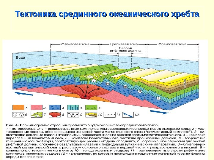 Карта срединный хребет