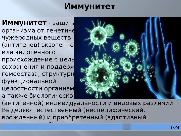 Презентация на тему иммунитет человека