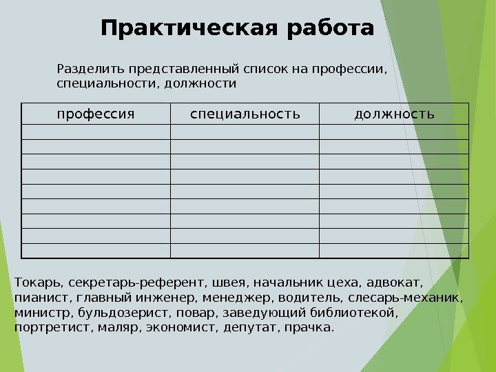 Что такое практическая работа в проекте