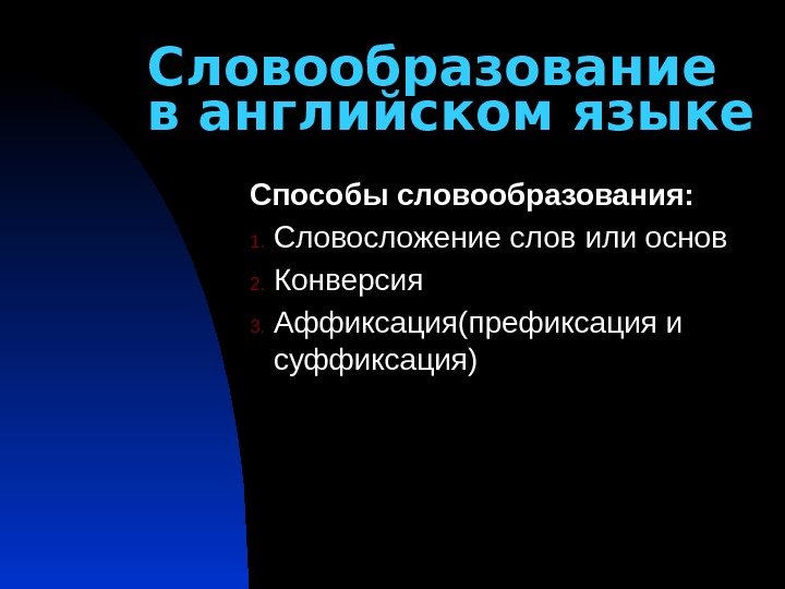 Способы словообразования компьютерных терминов в английском языке