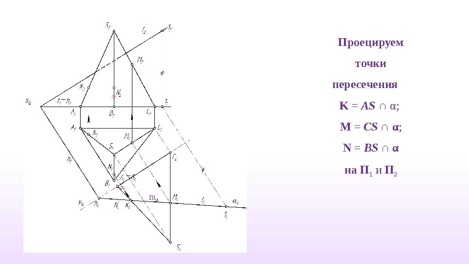 Расстояние от точки пересечения. Точка пересечения в геометрии. Октаны Начертательная геометрия. Пересекает в геометрии. П2 Начертательная геометрия.