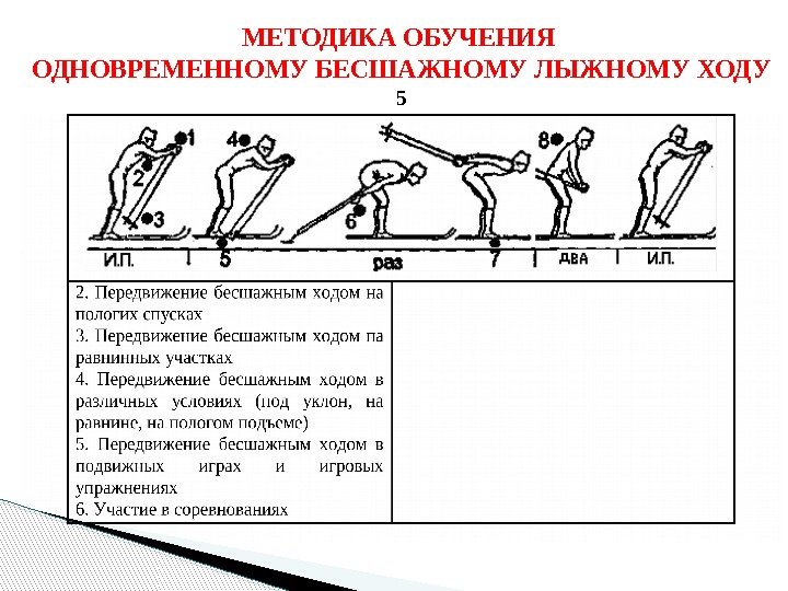 Определите в каком ответе каждому лыжному ходу соответствует свой рисунок