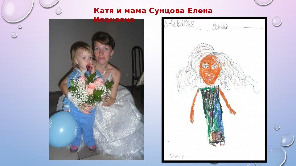 Катя и мама Сунцова Елена Ивановна 