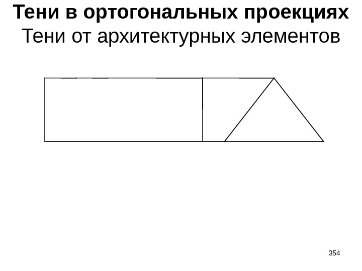 Тени в ортогональных проекциях Тени от архитектурных элементов 354 