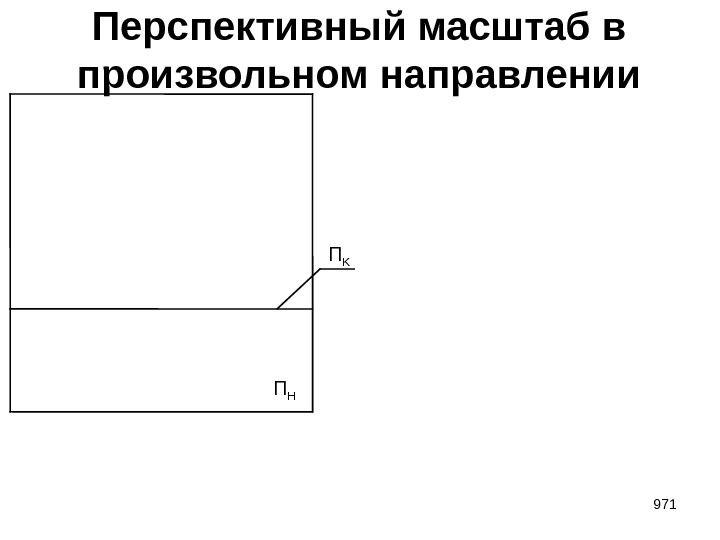 971 Перспективный масштаб в произвольном направлении П Н П K 