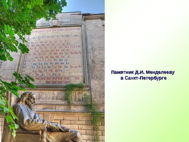 Памятник Д. И. Менделееву в Санкт-Петербурге 