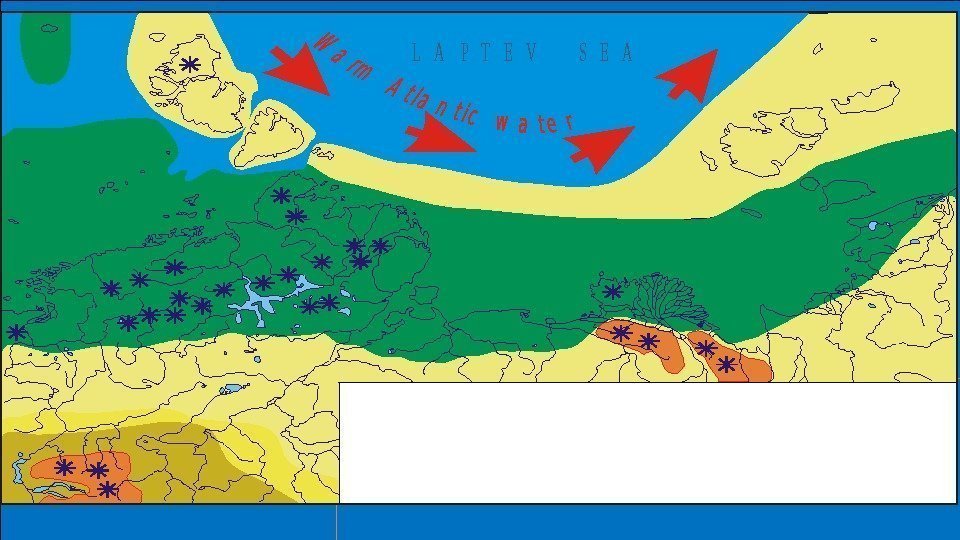 Map of vegetation of the Laptev Sea Region for 10 -9 ka. L A