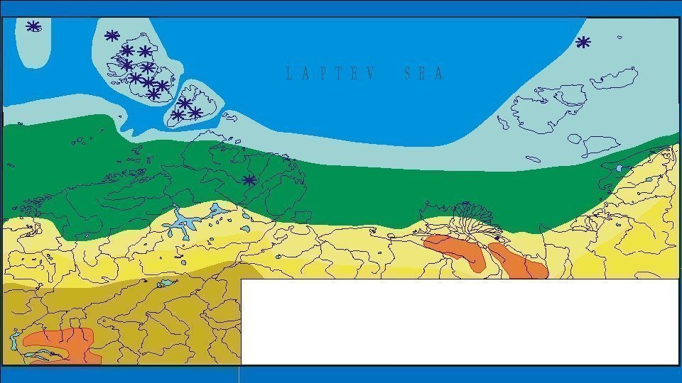 Map of vegetation of the Laptev Sea Region for 8 -7 ka. L A