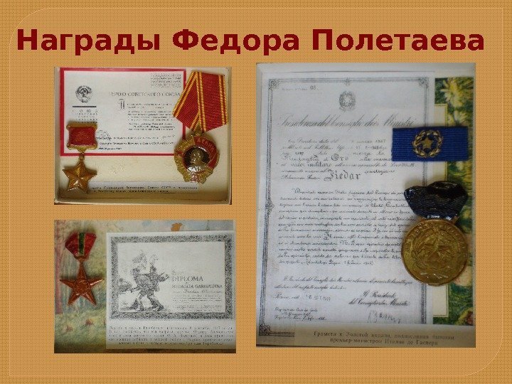 Награды Федора Полетаева  