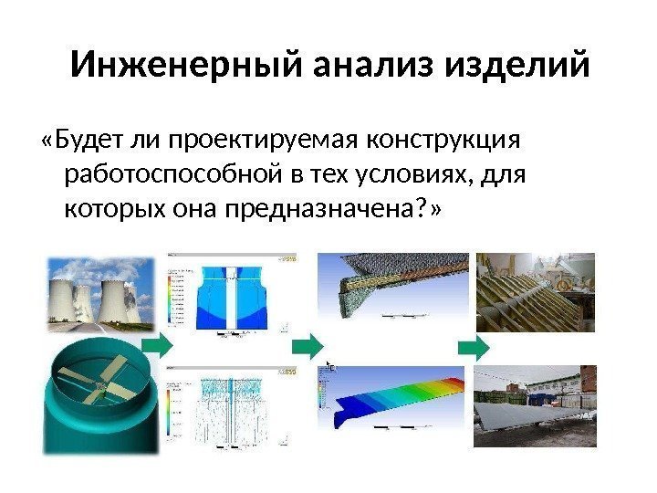 Инженерный анализ изделий «Будет ли проектируемая конструкция работоспособной в тех условиях, для которых она