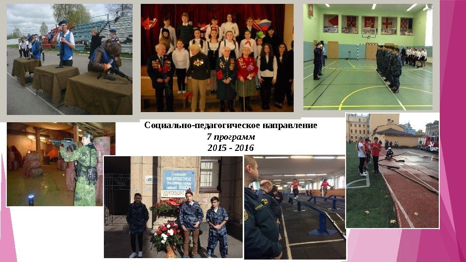 Социально-педагогическое направление 7 программ 2015 - 2016     