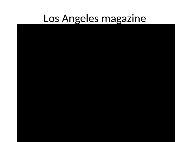 Los Angeles magazine 