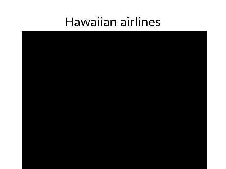Hawaiian airlines 