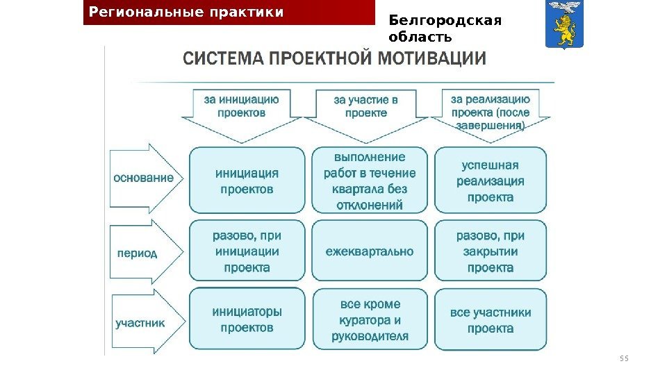 Региональные практики проектного управления Белгородская область 55 