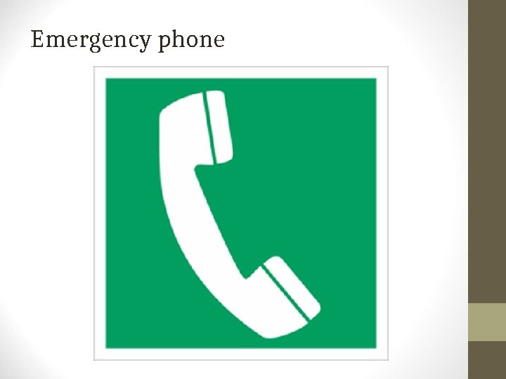 Emergency phone 
