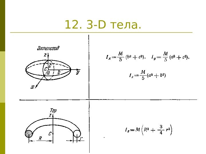 12. 3 - D тела. 