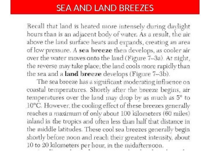 SEA AND LAND BREEZES 