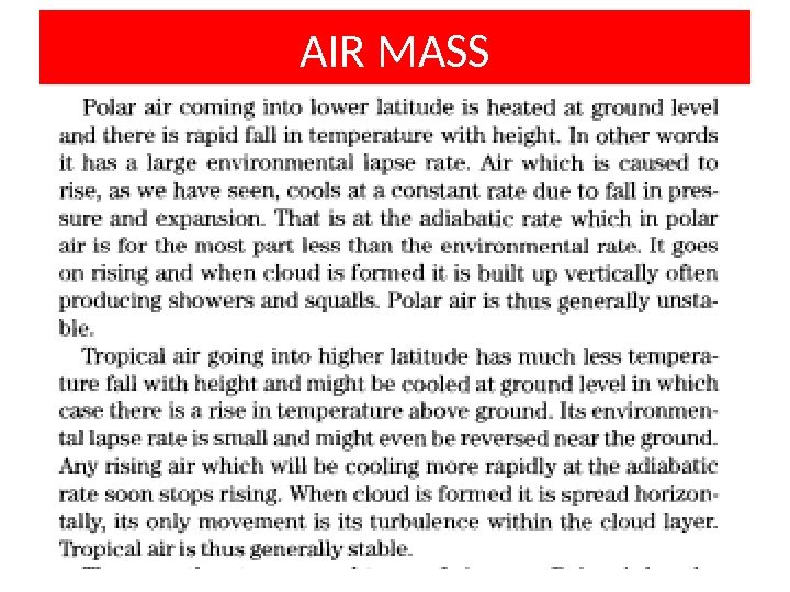 AIR MASS 