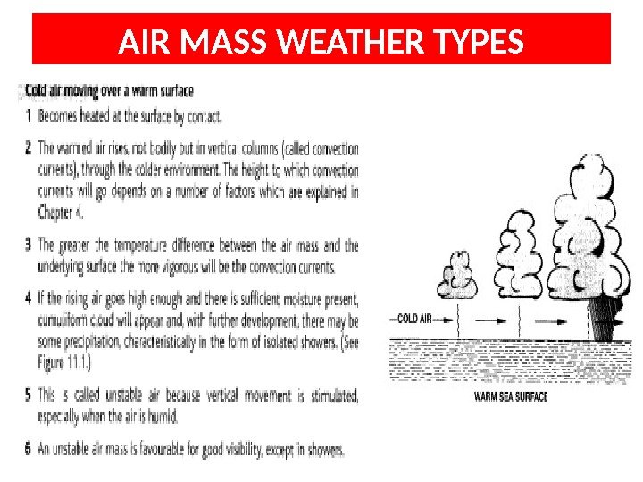AIR MASS WEATHER TYPES 