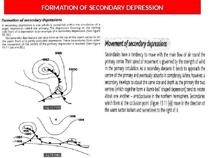 FORMATION OF SECONDARY DEPRESSION 