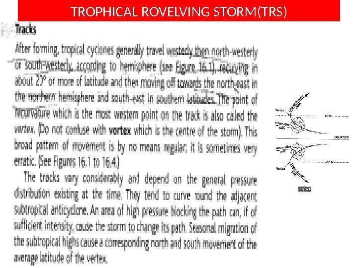TROPHICAL ROVELVING STORM(TRS) 
