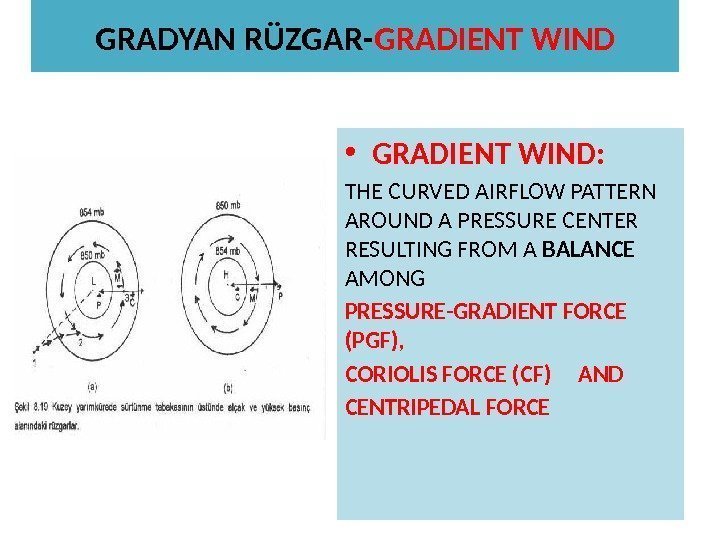 GRADYAN RÜZGAR- GRADIENT WIND • GRADIENT WIND: THE CURVED AIRFLOW PATTERN AROUND A PRESSURE