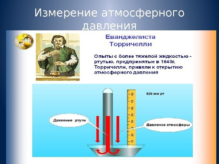 Измерение атмосферного давления 
