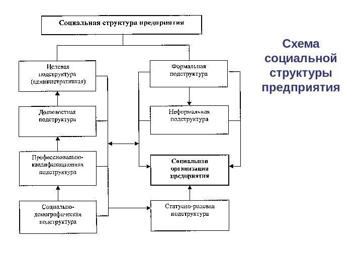   Схема социальной структуры предприятия  