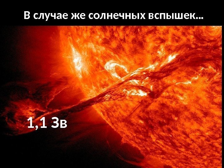 В случае же солнечных вспышек… 1, 1 Зв 