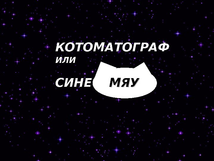   КОТОМАТОГРАФ ИЛИ СИНЕ МЯУМЯУ 