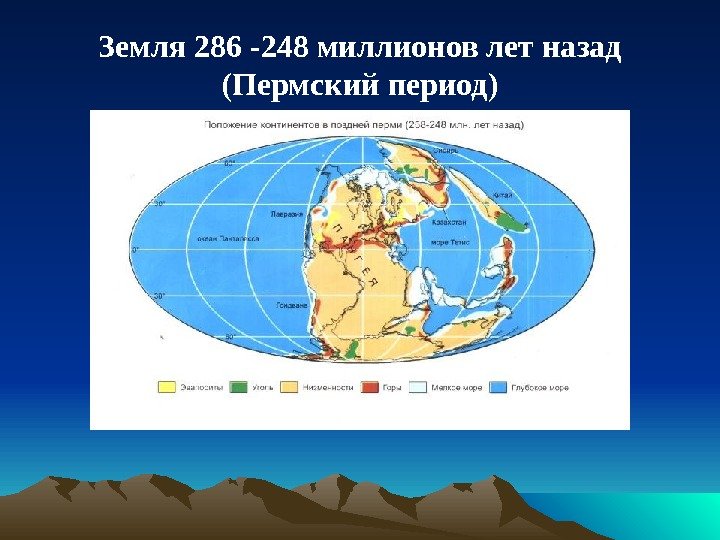Земля 286 -248 миллионов лет назад (Пермский период) 