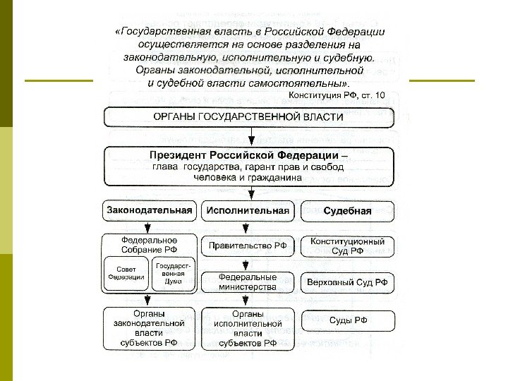 Государственная власть осуществляет тест