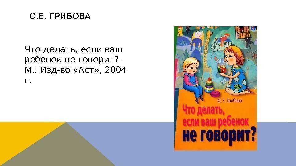 Что делать, если ваш ребенок не говорит? – М. : Изд-во «Аст» , 2004