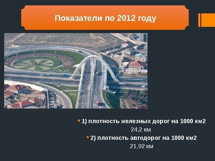  1) плотность железных дорог на 1000 км 2 24, 2 км  2)