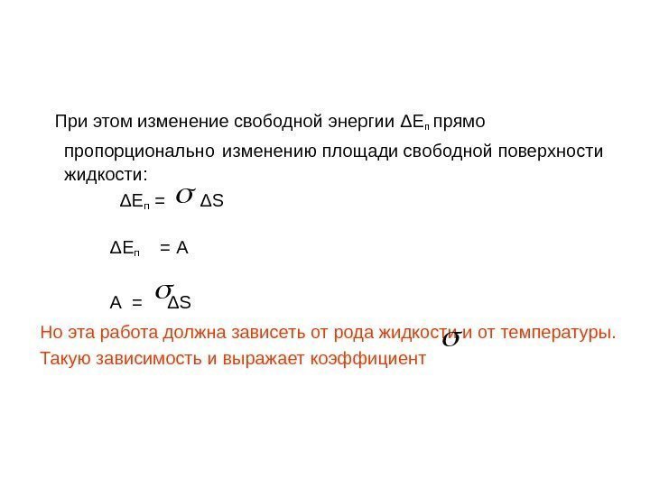 Энергия поверхностного натяжения