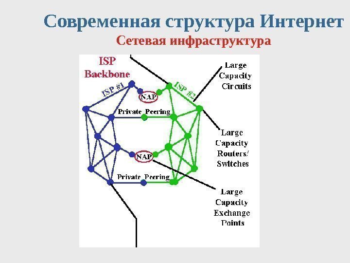 Современная структура Интернет Сетевая инфраструктура 