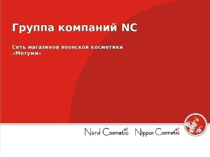 Группа компаний NC Сеть магазинов японской косметики  «Мегуми» 