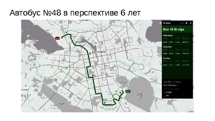 Автобус № 48 в перспективе 6 лет 