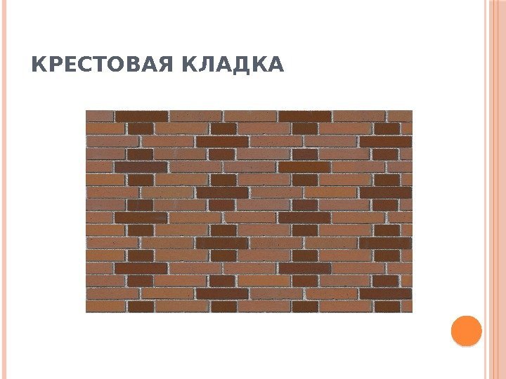 КРЕСТОВАЯ КЛАДКА 