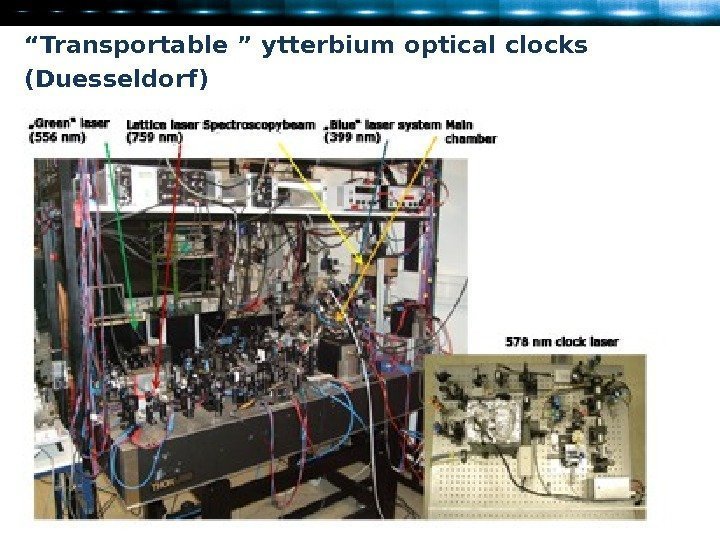 “ Transportable ”  ytterbium optical clocks ( Duesseldorf ) 