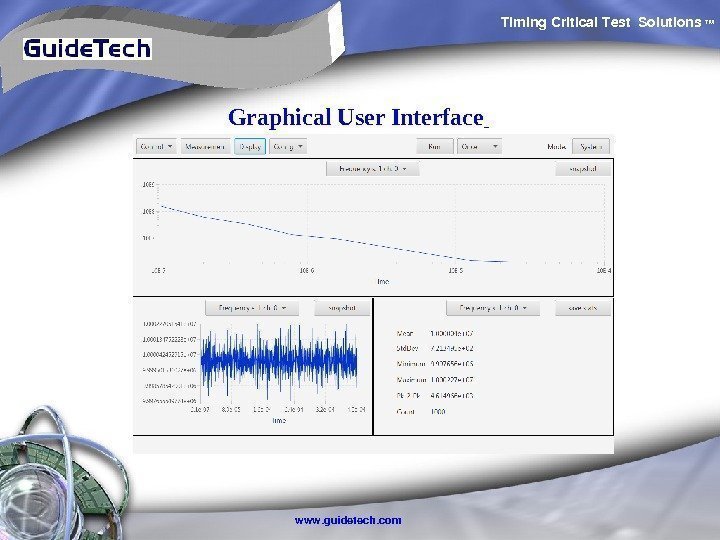 Timing. Critical. Test Solutions TM www. guidetech. com. Graphical User Interface  